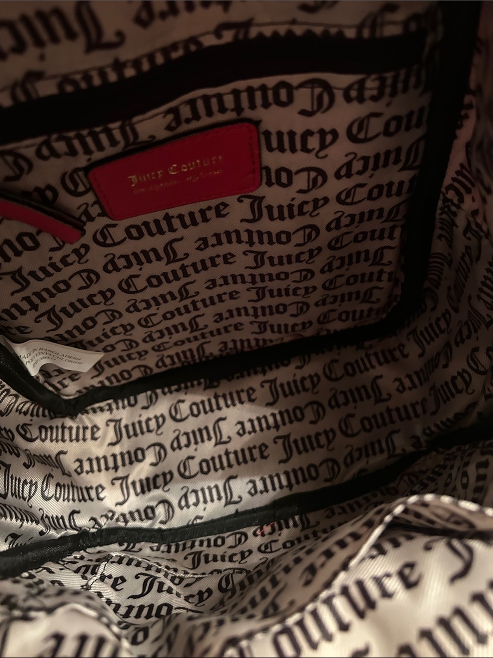 NEW Juicy Couture Red Embossed Mini Backpack with Sequin Heart Charm - Picture 5 of 5